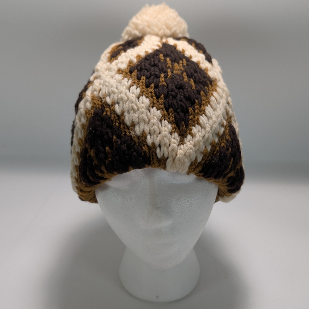 Vintage Zwicker Jewel Knit Beanie with Pom Top